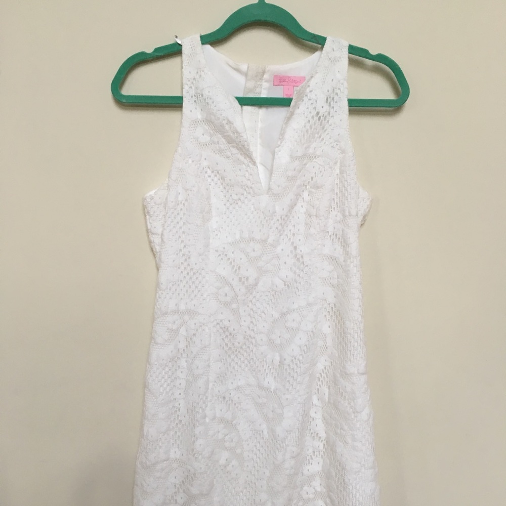 Lilly Pulitzer xs white lace dress shift